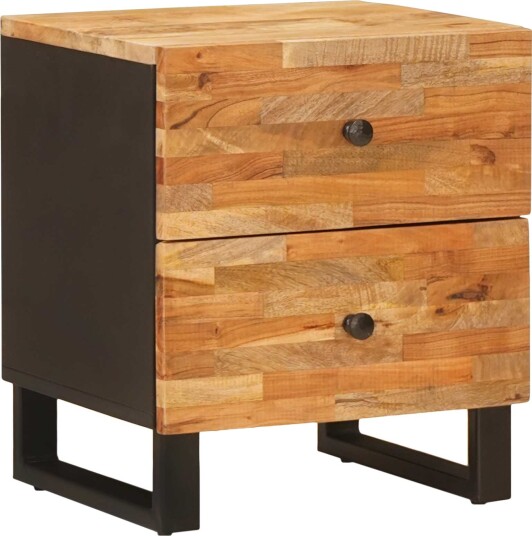 Nattbordskap med skuff Brun 40 x 33 x 46 cm Massiv mango tre