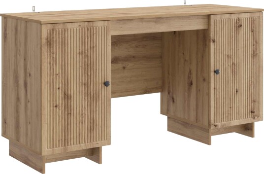 vidaXL Skrivebord Artisan eik Konstruert tre 142,5 x 50 x 75 cm