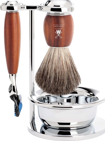 Mühle Vivo Shaving Set Plum Wood Pure Badger Fusion Mühle Vivo Shaving Set Plum Wood Pure Badger Fusion