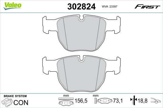Bremseklosser VALEO 302824