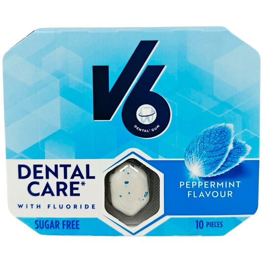 V6 Oral-B Peppermint tyggegummi med fluor V6 Oral-B Peppermint tyggegummi med fluor