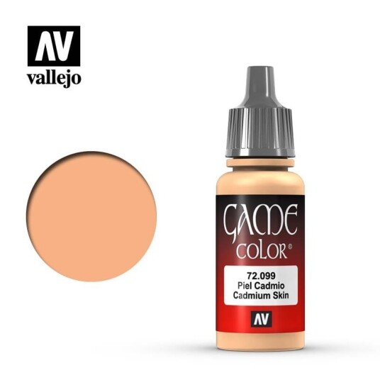 Vallejo Game Color 17ml Hudfarge Cadmium Matt for Modellbygging 72.099