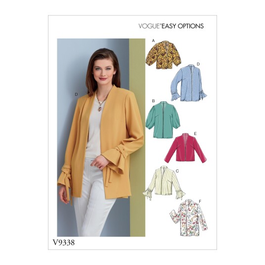 Vogue 9338 - Jakke A5 (6-8-10-12-14)