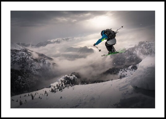 Backcountry skiing Plakat Plakat / 30x40cm