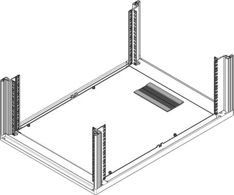 Schroff Børsteinnsats + Bunnplate 50Kg (27230055) 27230055