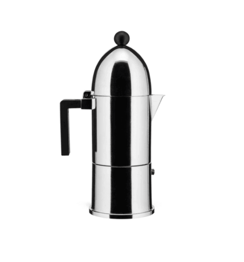 Alessi La Cupola Espressokanne 6 kopper Sort
