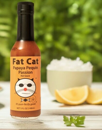 Fat Cat   Papaya Pequin Passion   Savory Tropical Fruit Sauce 148 ml USA
