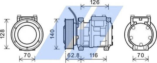 AC-kompressor HIGHWAY AUTOMOTIVE 45119015