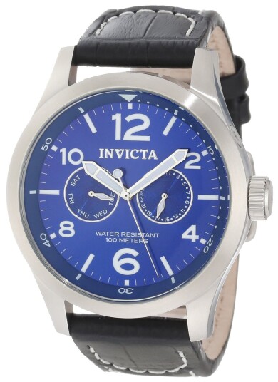 Invicta Herreklokke 10490 I Force Blå/Lær Ø48 mm