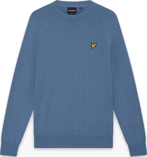 Lyle & Scott Cotton Merino Crew Neck Jumper Blå XXL