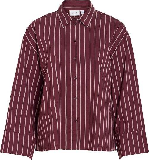 Vila Skjorte Vistelora L/S Shirt/Vol Rød