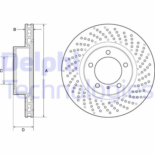 Bremseskive DELPHI BG4781C Bremseskive DELPHI BG4781C