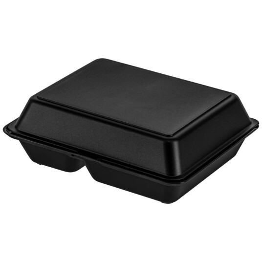 elasto REuse Gjenbrukbar matboks Yari stor; 1200 ml 20.3x25.2x8.4 cm LxBxH; Svart; Rektangulær; 25 Stykk / Forpakning