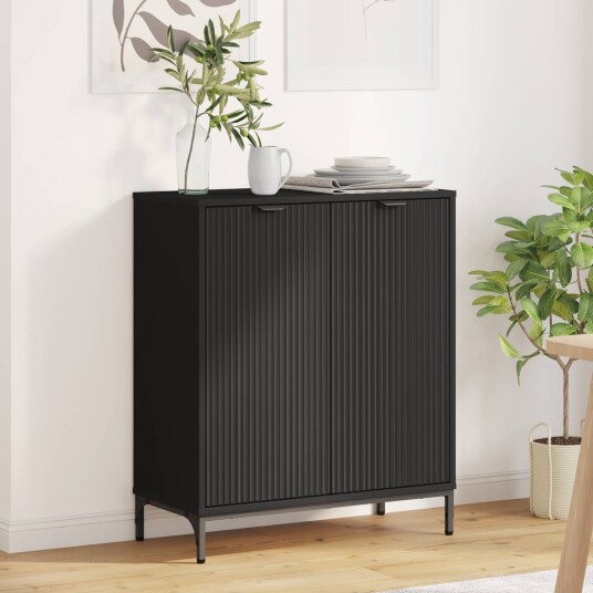  Serviesskap Svart 69,5 x 33 x 82 cm Konstruert tre