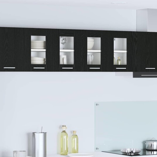  Hengende skap med lagring Riga 2 pcs Svart Eik 60 x 31 x 40 cm