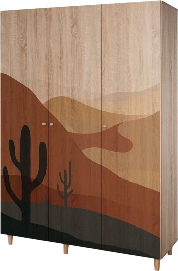 Gladfield Garderobe 135x192 cm - Natur