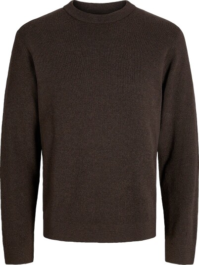 Jack & Jones Genser Jprblamilano Stitch Knit Crew Neck Brun