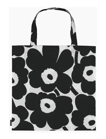 Pieni Unikko Bag 44X43Cm Black Marimekko Home WHITE,BLACK 44X 43CM