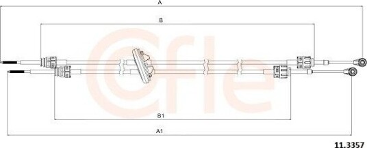 Kabel, girmekanisme COFLE 92.11.3357 Kabel, girmekanisme COFLE 92.11.3357