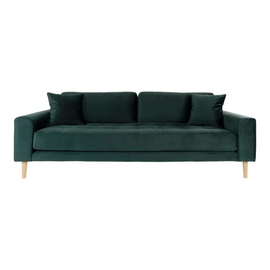 House Nordic Lido 3-pers, Sofa - Mørkegrønn Velour 1665319-02-0 1665332-03-0