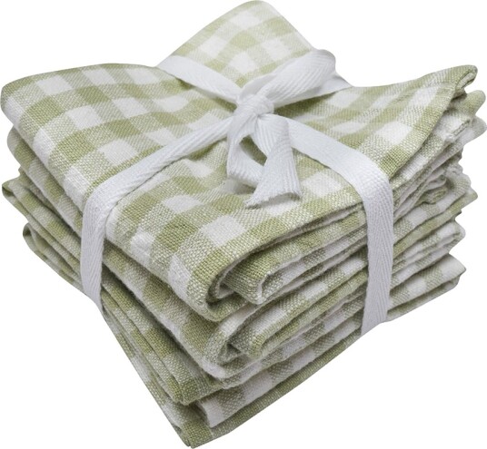 Christiania Glasmagasin Tekstil Tøyserviett 45x45cm Lys Grønn/Hvit 4pk