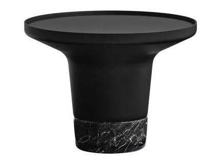 Wendelbo Poller Salongbord Ø60 Sort/ Sort Marmor Wendelbo Poller Salongbord Ø60 Sort/ Sort Marmor