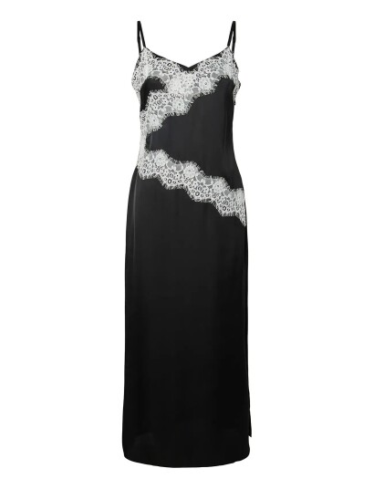 Pieces Pcariel Sl Ankle Dress D2D Pp Bc   Black   XS