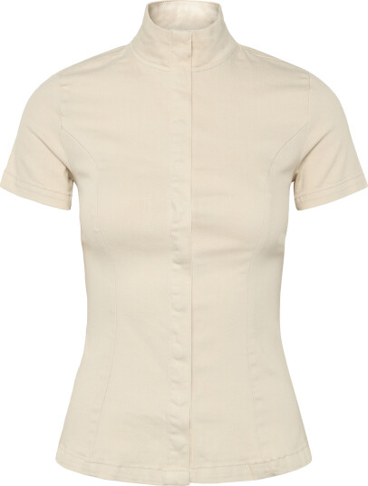 Weekday Fitted Cotton Top Beige 34