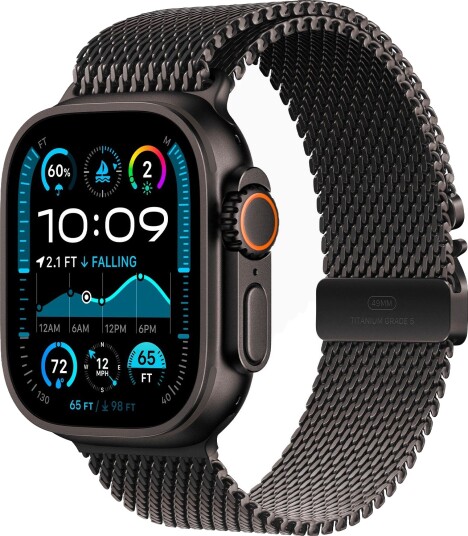 Apple Watch Ultra 2 49mm GPS+CEL Sort Titan/Sort Titan Milanese Loop L