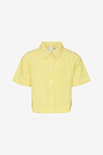 Vero Moda Girl Skjorte vmHart SS Short Shirt Wvn Girl Gul