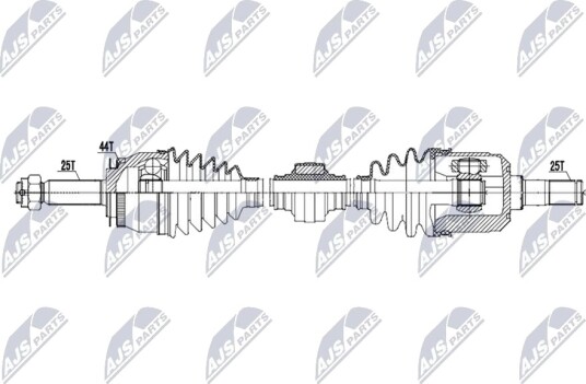 NTY NPW-HY-680 Drivaksel