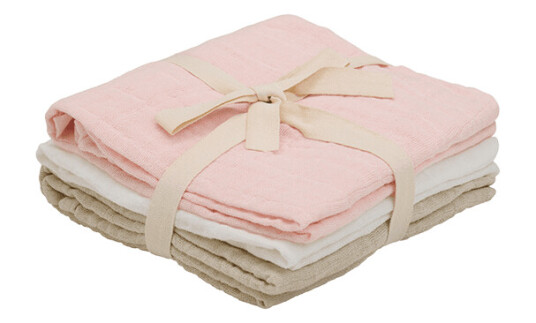 Pippi  Gasskluter  3pk.  65x65  Veiled Rose