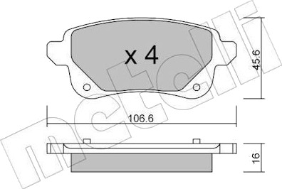 METELLI 22 1112 0 Bremseklosser