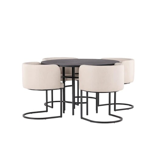 Venture Home Spisegruppe Venture Home Copenhagen Ø 115 cm med 4 Simrishamn Stoler GR23224