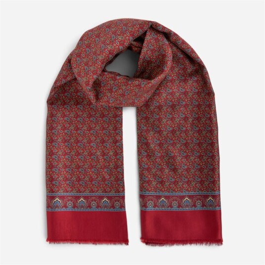 Ferner Jacobsen Scarf Wool-Silk - Red Paisley Rød OS Ferner Jacobsen Scarf Wool-Silk - Red Paisley Rød OS