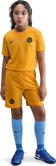 Nike Trenings T Skjorte Dri FIT Academy 25 Erling Haaland Gull/Svartblå Barn størrelse L: 147 158 cm