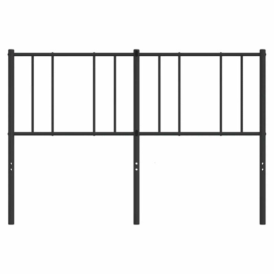 vidaXL Sengegavl i metall svart 150 cm
