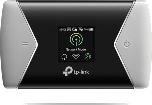 TP-Link M7450 4G LTE WiFi-Ruter med 300 Mbps og Wi-Fi 5, Grå/Sort TP-Link M7450 4G LTE WiFi-Ruter med 300 Mbps og Wi-Fi 5, Grå/Sort