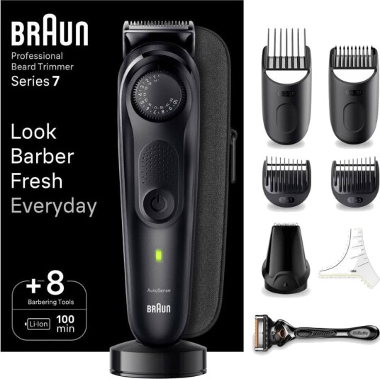 Braun BT7440 Series 7 Skjeggtrimmer - 40 innstillinger, vanntett