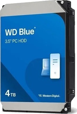 WD Blue 4TB Intern Harddisk 3.5" SATA 6Gb/s 5400 RPM