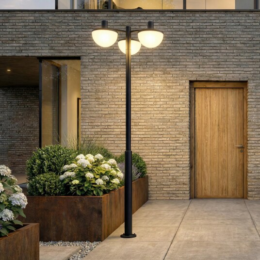 Utelampe Lucande Toras dimmbar Svart Aluminium Moderne 66 220 Svart