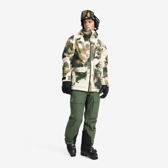 Revolutionrace Halo 2L Insulated Ski Jacket Herre Garden Topiary/Kelp Beige Størrelse:4XL   Skalljakke Turjakke & Vindjakke