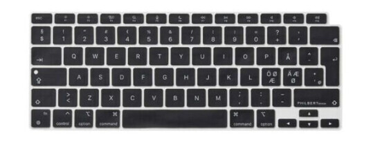 PHILBERT TASTATURDEKSEL MACBOOK AIR 2020, SVART