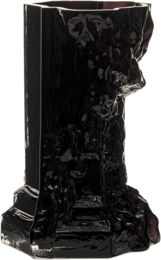 Kosta Boda Rocky Baroque vase 25 cm Nattsvart