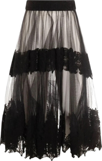 Elisabetta Franchi Dame Skjørt Svart M, Elisabetta Franchi Dame Skjørt Svart M,