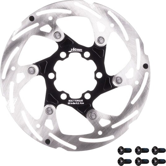 FORCE bremseskive 140mm 6 hull sort
