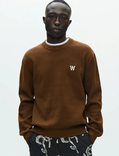 WOOD WOOD Wwcurt Crew Neck 25212 Brown S WOOD WOOD Wwcurt Crew Neck 25212 Brown S