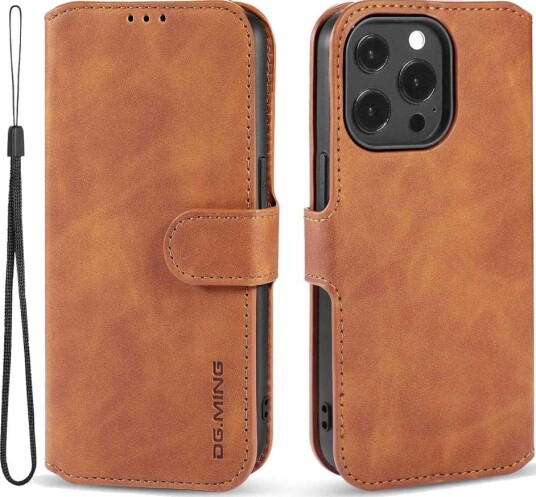 DG Ming Retro Wallet (iPhone 14 Pro Max) Lysebrun
