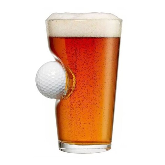 Drikkeglass med golfball Drikkeglass med golfball