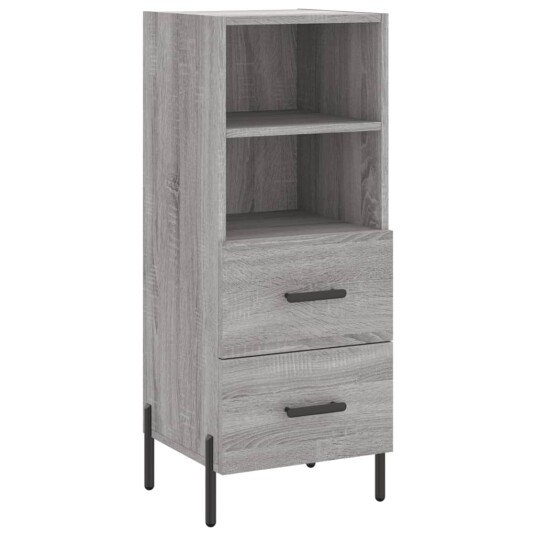 vidaXL Highboard grå sonoma 34,5x34x180 cm konstruert tre 8720845483494